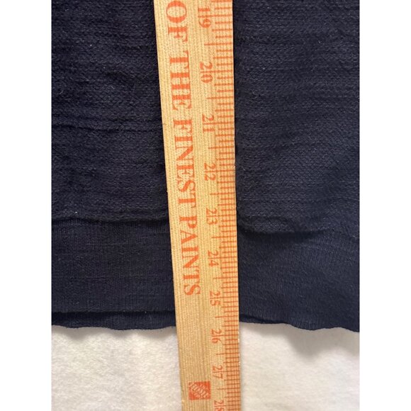 J.Crew  Navy Quarter-Zip Knit Sweater Pullover  & Long Sleeves M - Picture 3 of 10